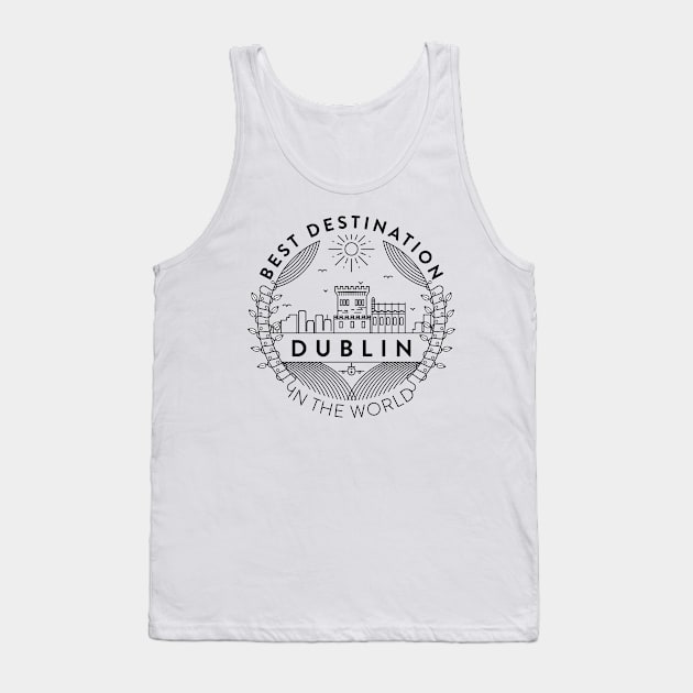 Dublin Minimal Badge Design Tank Top by kursatunsal